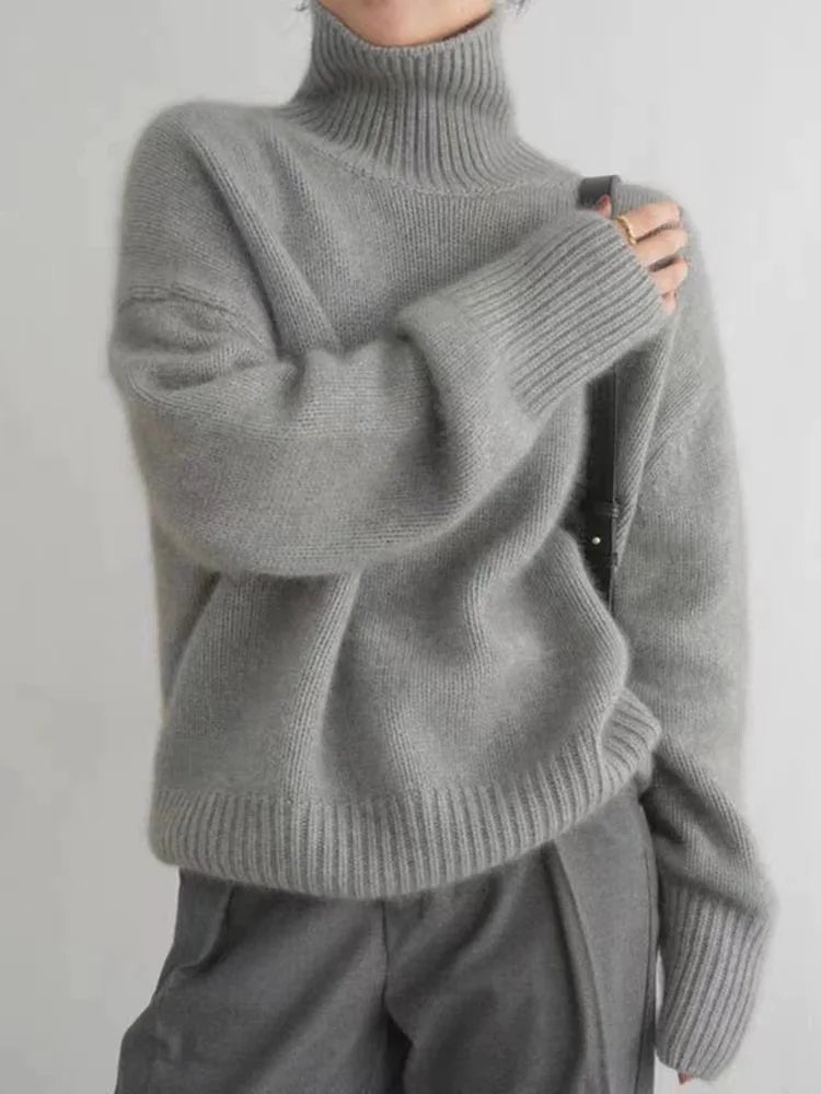 Dora Roll Neck Cashmere Knitted Jumper for Women
