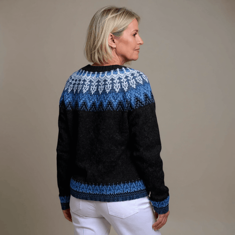 Gianna Nordic Fair Isle Button-Up Knitted Cardigan for Women