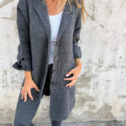Cunégonde Women's Oversized Notch-Lapel Wool-Blend Winter Coat