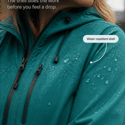 Hooded Waterproof Windproof Rain Coat with Adjustable Cuffs
