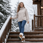 Plush Faux Fur-Lined Wedge Ankle Boots with Non-Slip Sole