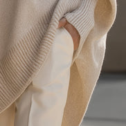 Emma Oversized Asymmetric Hem Wool Blend Women's Knitted Jumper