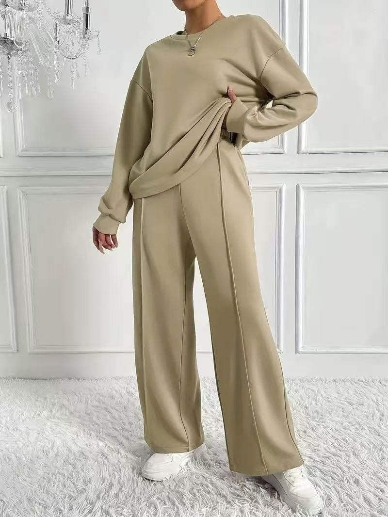 Ambra Long Sleeve Sweatshirt and Wide Leg Trouser Co-ord Set