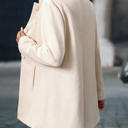 Sofia Women's Button-Front Winter Coat with Stand Collar