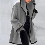 Iratxe Women's Oversized Longline Trench-Style Wool Winter Coat