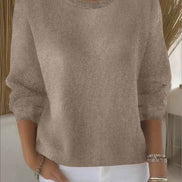 Lorie Relaxed-Fit Women's Knitted Jumper with Ribbed Trim