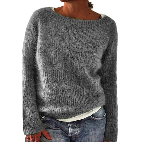 Klara Boat Neck Chunky Knit Jumper for Women