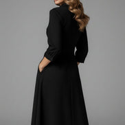 Matilda Long Sleeve Woven Wrap Midi Dress for Christmas Party