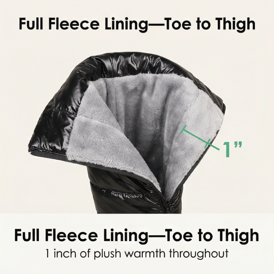 Women's Fleece-Lined Over-the-Knee Boots with Wedge Sole