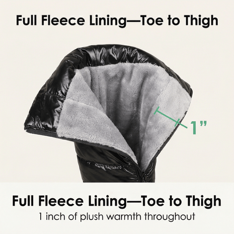 Women's Fleece-Lined Over-the-Knee Boots with Wedge Sole