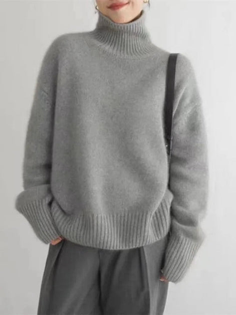 Dora Roll Neck Cashmere Knitted Jumper for Women