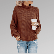 Natascha Women's Oversized Chunky Knitted Jumper with Turtleneck