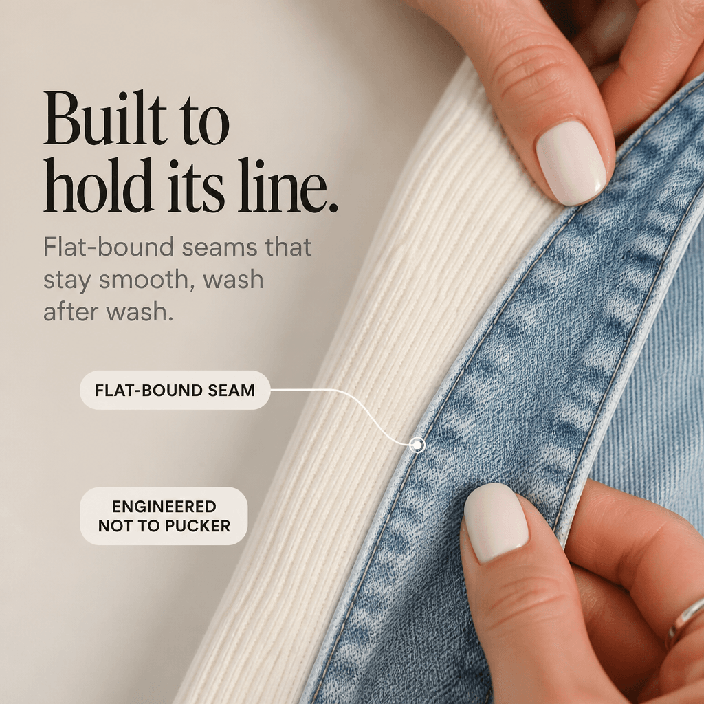 Ribbed Knit Longline Cardigan Coat with Denim Panel Detail