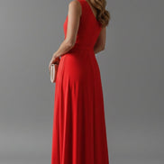 Annabelle Satin Wrap Maxi Party Dress with Relaxed Fit for Christmas