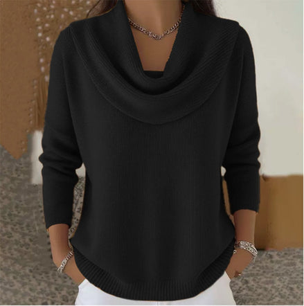 Vânia Cowl-Neck Ribbed Women's Knitted Jumper