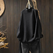 Filipa Mock-Neck Ribbed Oversized Women's Knitted Jumper