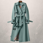 Reagan Women's Belted Double-Breasted Trench Coat in Polyester