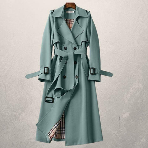 Reagan Women's Belted Double-Breasted Trench Coat in Polyester