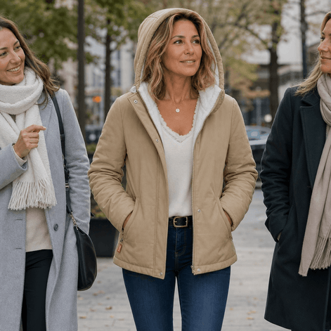 Coldbourne Sherpa-Lined Hooded Quilted Puffer Jacket for Women