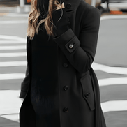 Sandra Belted High-Collar Trench Coat for Women in Woven Fabric