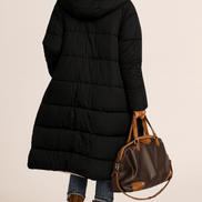 Sasha Faux Shearling-Lined Longline Winter Coat for Women