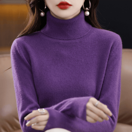 Elena Cashmere Blend Turtleneck Jumper for Ladies Christmas Wear