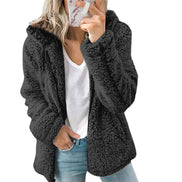 Women's Fleece Teddy Coat with Zip Pockets