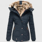 Veyzandra Faux Fur Hooded Padded Puffer Jacket for Women