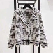Valencia Weatherproof Houndstooth Blazer in Wool-Cashmere Blend