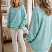 Wearbella Oversized Dropped-Shoulder Ribbed Women's Knitted Jumper
