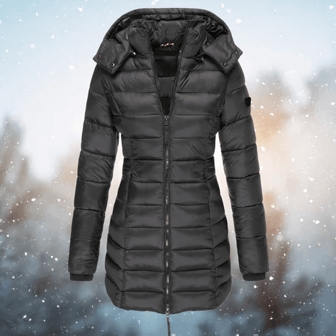 Drune Slim-Fit Hooded Padded Coat for Women in Mid-Length Winter Style