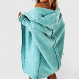 Rosalynne Oversized Hooded Knit Women's Cardigan with Longline Fit