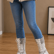 Corinne Knee-High Side-Zip Winter Boots in Faux Leather for Women