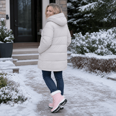 Fleece-Lined Non-Slip Platform Mid-Calf Winter Boots for Women