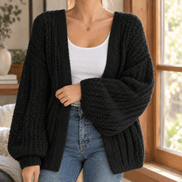 Eleanora-Jane Oversized Chunky Knitted Women's Cardigan