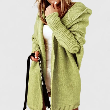 Rosalynne Oversized Hooded Knit Women's Cardigan with Longline Fit