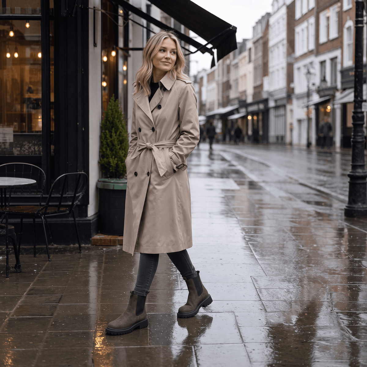 Wide-Fit Chelsea Boots with Stretch Side Panels for Women