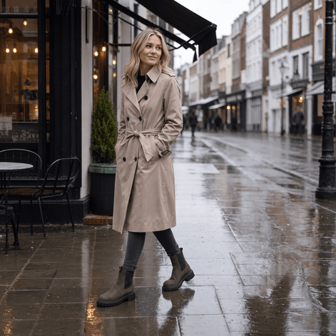 Wide-Fit Chelsea Boots with Stretch Side Panels for Women