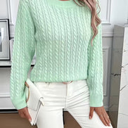 Ravae Cable-Knit Crew Neck Jumper for Women