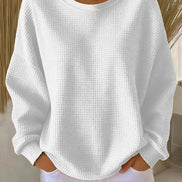 Lucille Oversized Waffle-Knit Women's Jumper with Dropped Shoulders