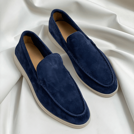 Men's Suede Slip-On Loafers with Cushioned Sole