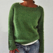 Klara Boat Neck Chunky Knit Jumper for Women