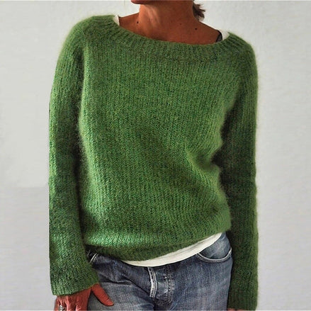 Klara Boat Neck Chunky Knit Jumper for Women