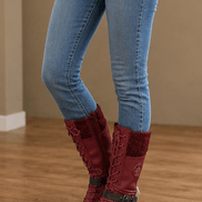 Corinne Knee-High Side-Zip Winter Boots in Faux Leather for Women