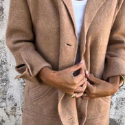 Cunégonde Women's Oversized Notch-Lapel Wool-Blend Winter Coat