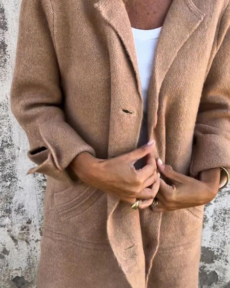 Cunégonde Women's Oversized Notch-Lapel Wool-Blend Winter Coat