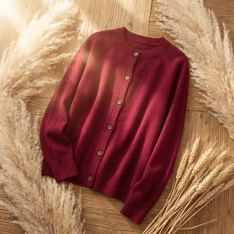 Avery Merino Wool Knitted Cardigan Jumper for Ladies at Christmas