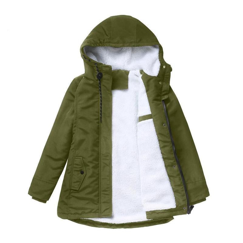 Heide Sherpa-Lined Hooded Quilted Winter Coat with Drawstring