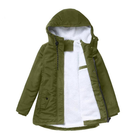 Heide Sherpa-Lined Hooded Quilted Winter Coat with Drawstring