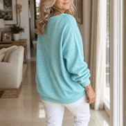 Wearbella Oversized Dropped-Shoulder Ribbed Women's Knitted Jumper